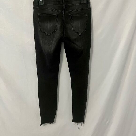 Cello Black Midrise Skinny Raw Hem Jeans Size 3 - Picture 3 of 6